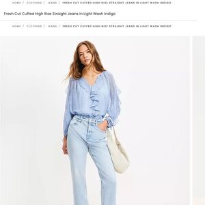 LOFT High Rise Blue Jeans Classic Fit